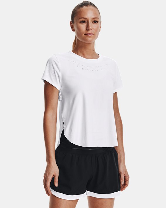 Damen UA PaceHER T-Shirt, White, pdpMainDesktop image number 0